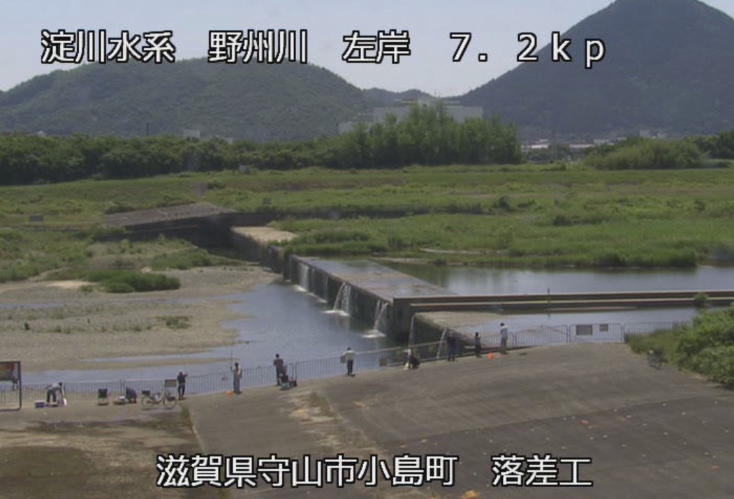 野洲川落差工ライブカメラ(滋賀県守山市小島町)