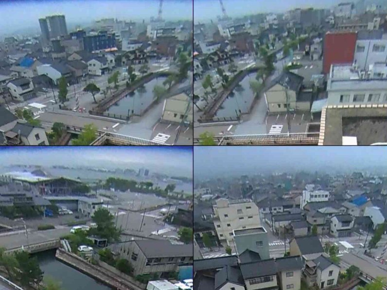 御祓川大通り能登食祭市場ライブカメラ(石川県七尾市三島町)