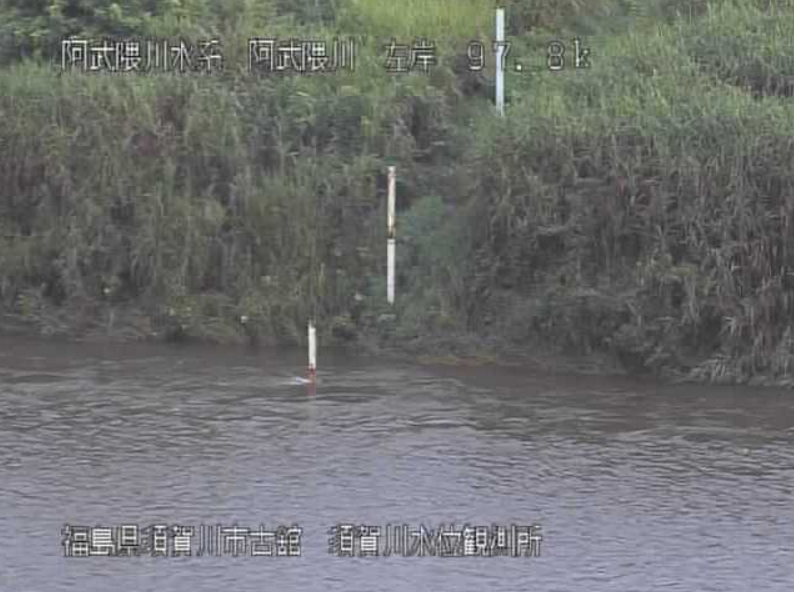 阿武隈川須賀川水位雨量観測所ライブカメラ(福島県須賀川市江持)