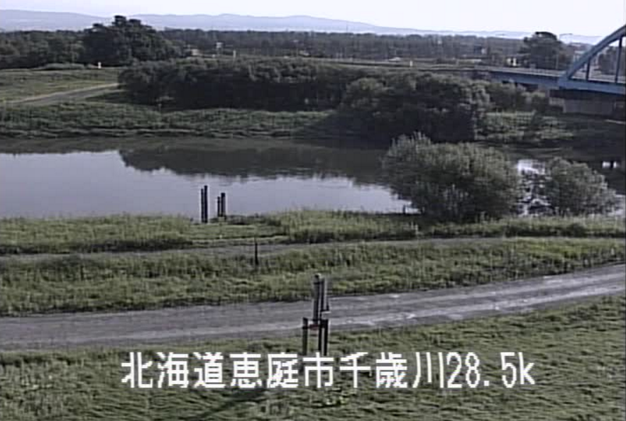 千歳川舞鶴水位観測所ライブカメラ(北海道恵庭市漁太)