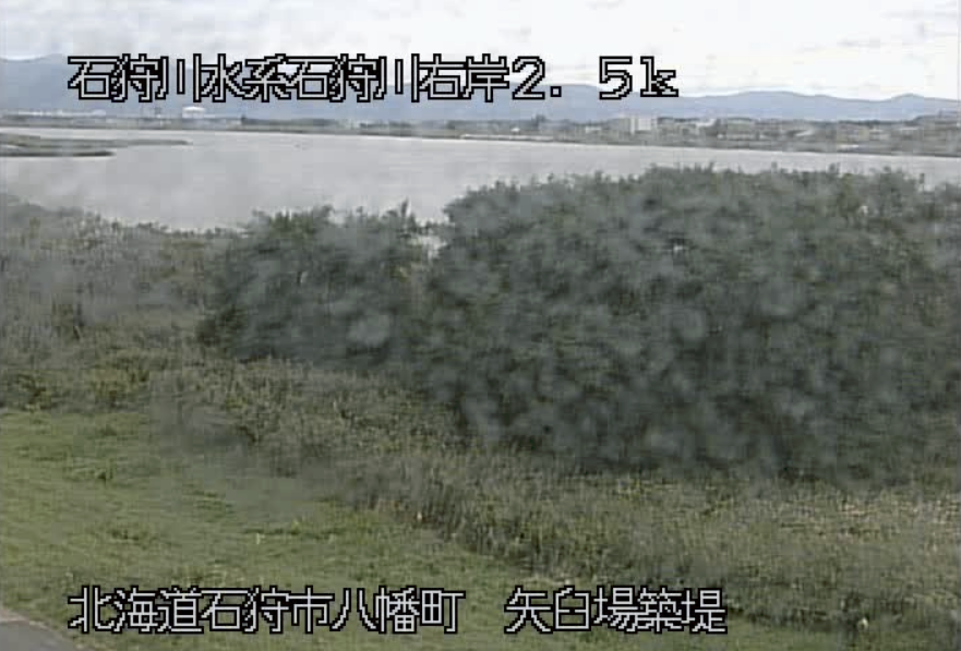 石狩川矢臼場築提ライブカメラ(北海道石狩市八幡町)
