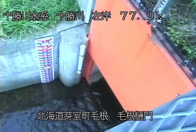 十勝川毛根樋門ライブカメラ(北海道芽室町毛根)