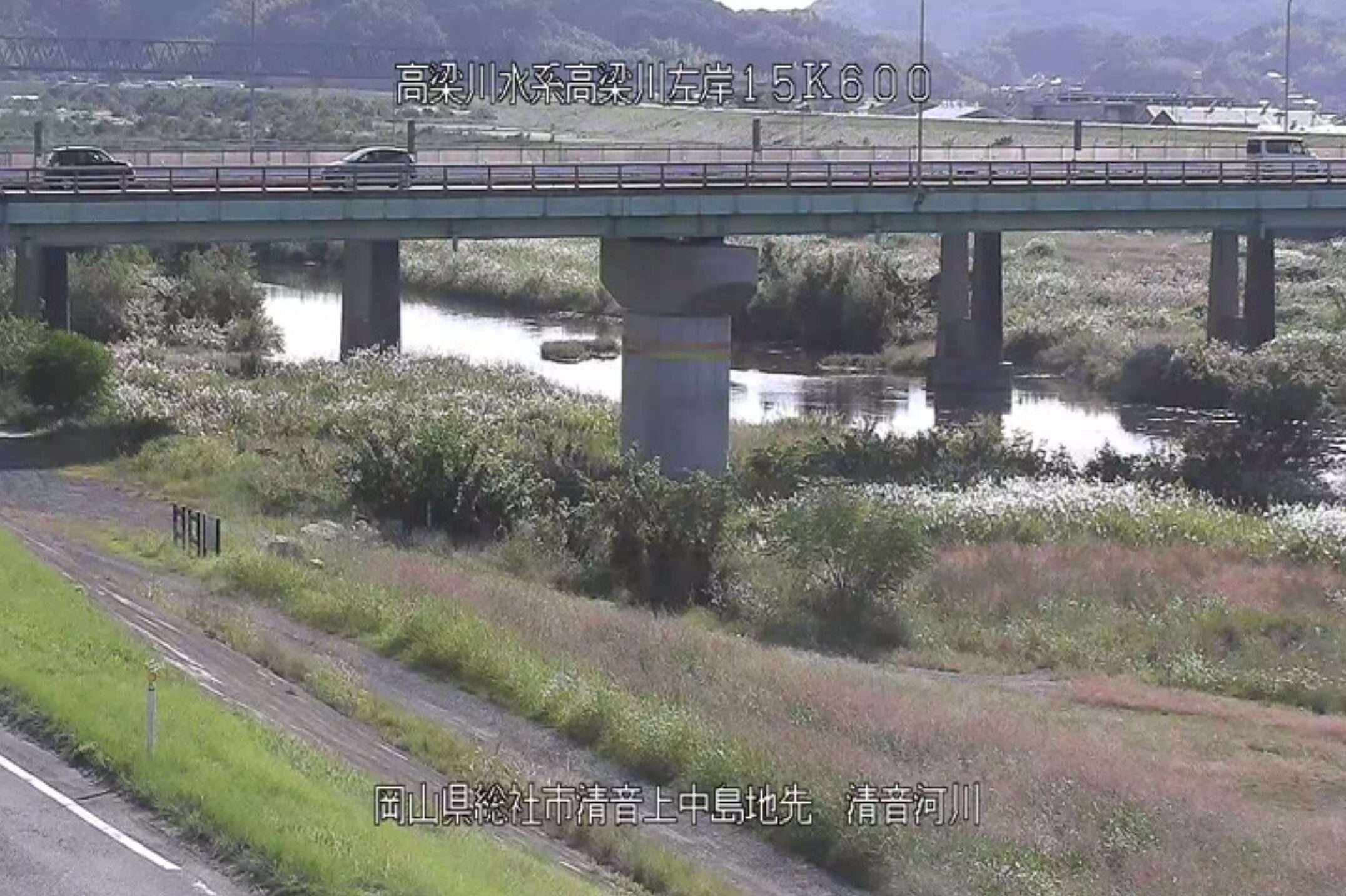 高梁川清音ライブカメラ(岡山県総社市清音上中島)