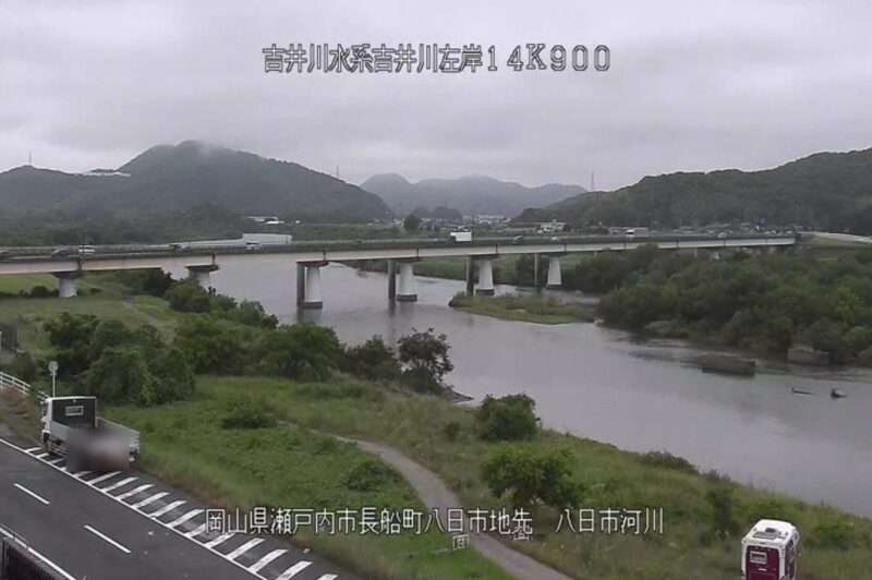 吉井川八日市空間監視ライブカメラ(岡山県瀬戸内市長船町)