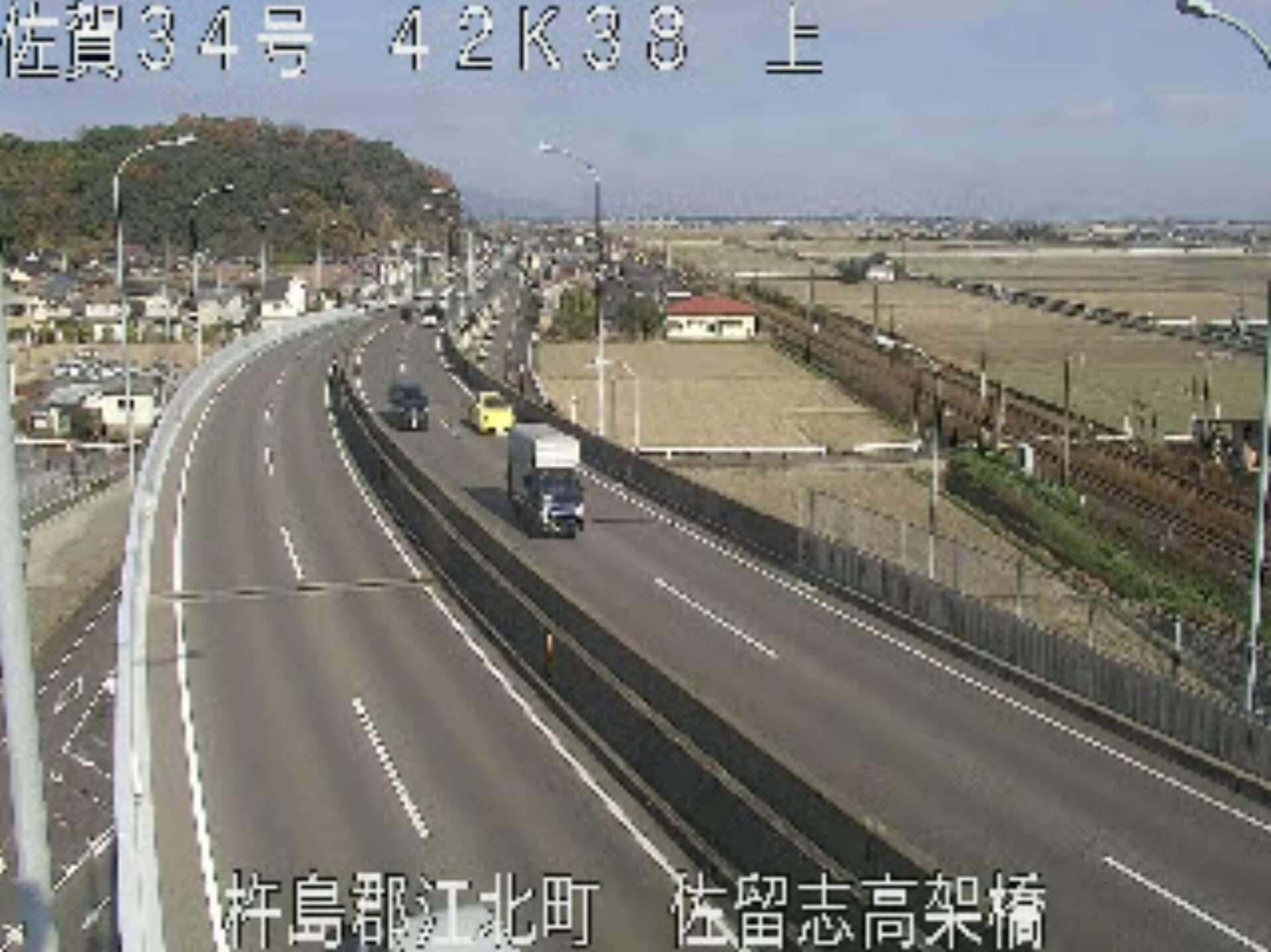 国道34号佐留志高架橋ライブカメラ(佐賀県江北町佐留志)