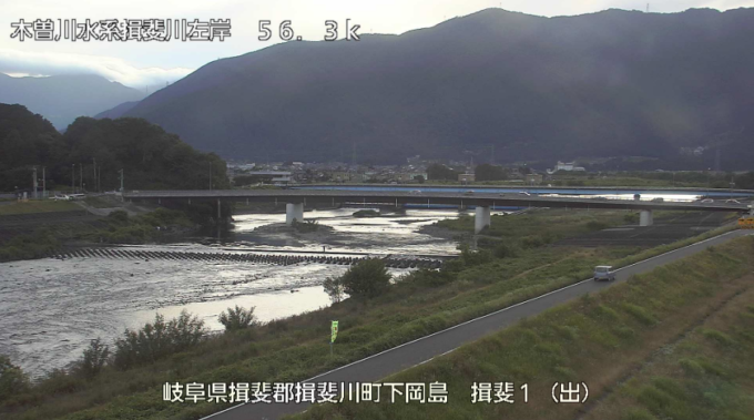 揖斐川揖斐一ライブカメラ(岐阜県揖斐川町下岡島)