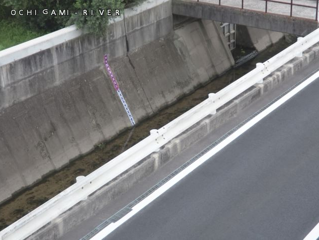 落神川松神子橋上流ライブカメラ(愛媛県新居浜市松神子)