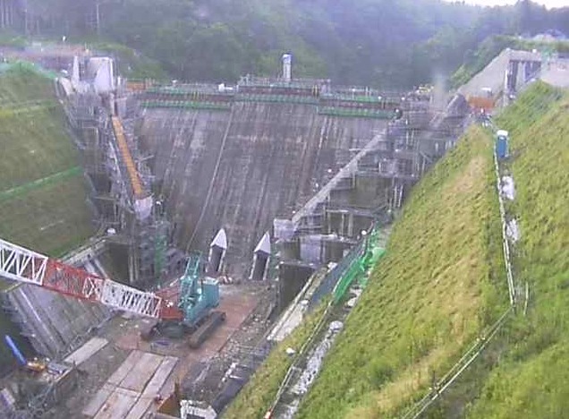 最上小国川流水型ダムライブカメラ(山形県最上町富澤)