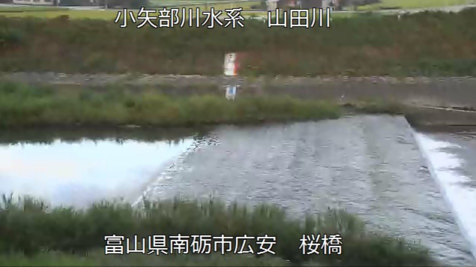 山田川桜橋ライブカメラ(富山県南砺市広安)