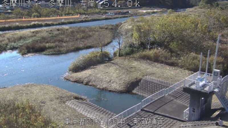 多摩川那賀樋管ライブカメラ(東京都羽村市羽中)