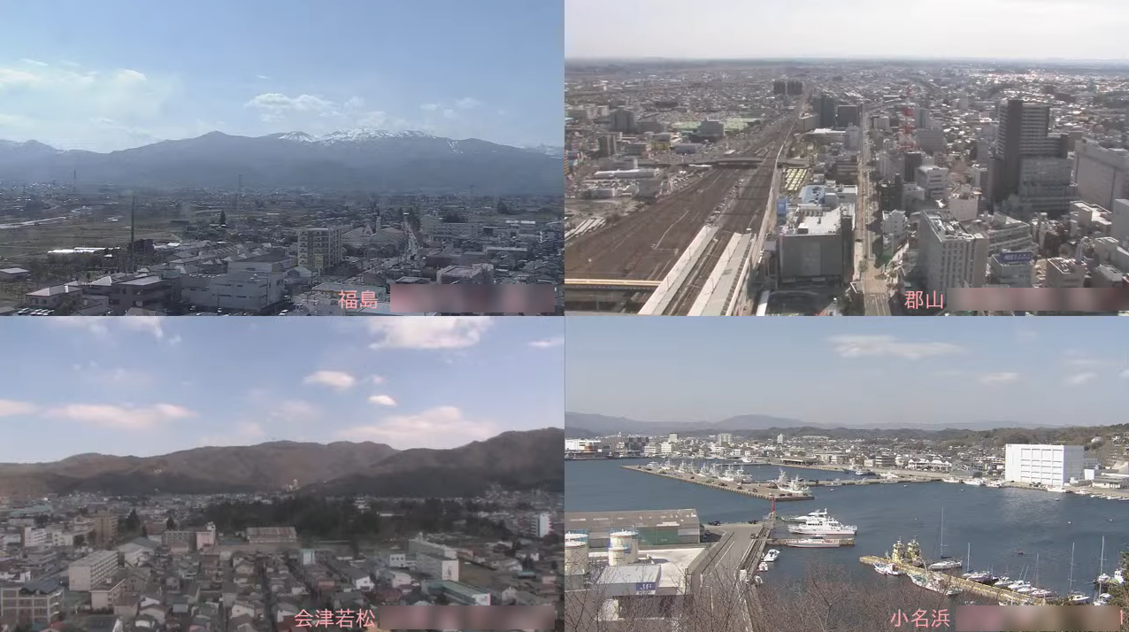 TUF福島県内4都市天気ライブカメラ(福島県)