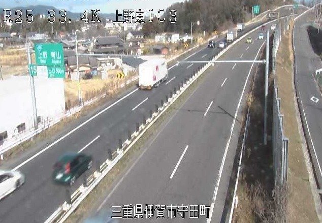名阪国道上野東インターチェンジ第3ライブカメラ(三重県伊賀市守田町)