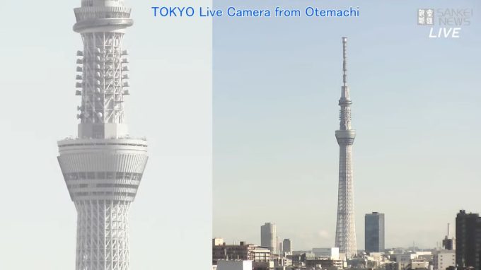 産経新聞東京上空天気ライブカメラ(東京都千代田区大手町)