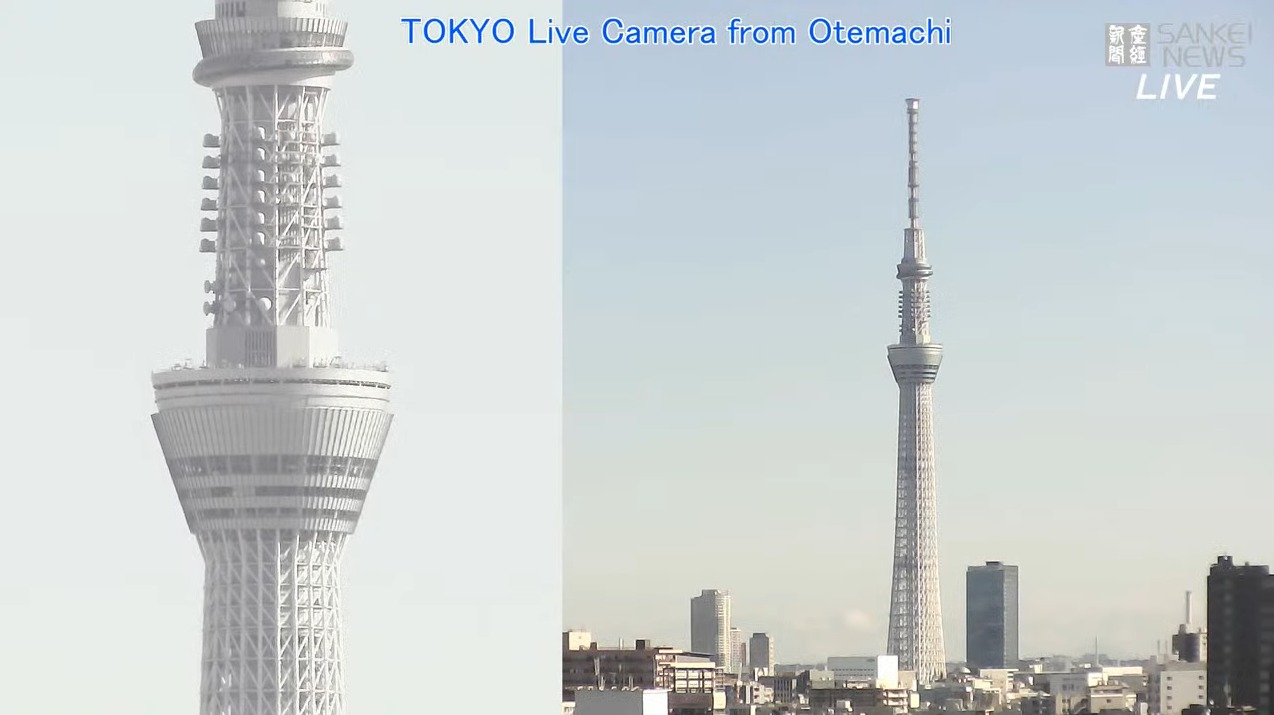 産経新聞東京上空天気ライブカメラ(東京都千代田区大手町)