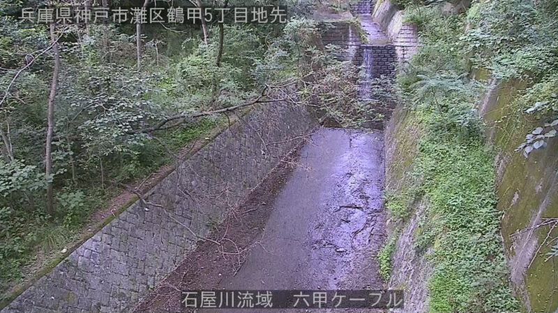 石屋川流域六甲ケーブルライブカメラ(兵庫県神戸市灘区)