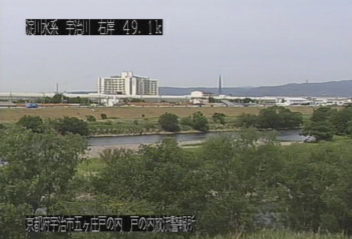 宇治川戸の内放流警報所ライブカメラ(京都府宇治市五ケ庄)