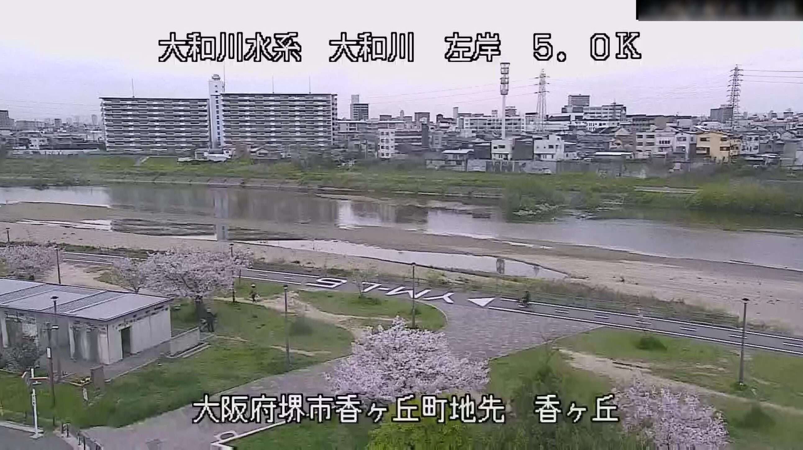 大和川香ヶ丘ライブカメラ(大阪府堺市堺区香ケ丘町)