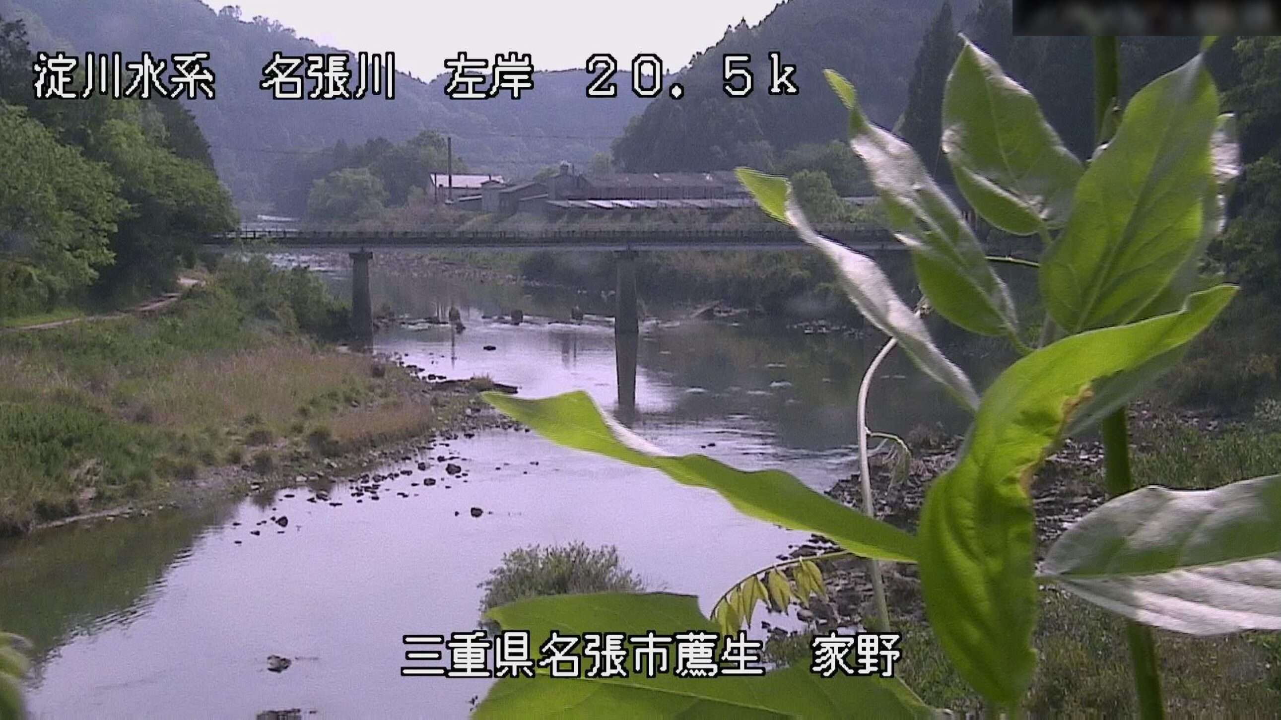 名張川家野ライブカメラ(三重県名張市薦生)
