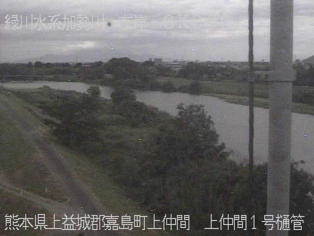 加勢川上仲間1号樋管ライブカメラ(熊本県嘉島町上仲間)