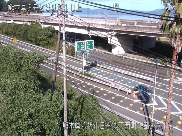 南九州自動車道日奈久インターチェンジライブカメラ(熊本県八代市日奈久下西町)