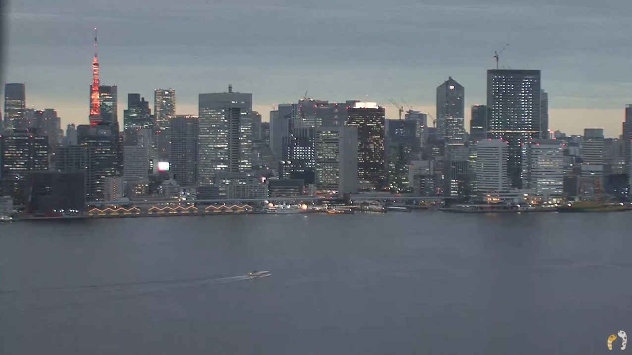 ちんあな東京タワー竹芝日の出桟橋ライブカメラ(東京都港区台場)