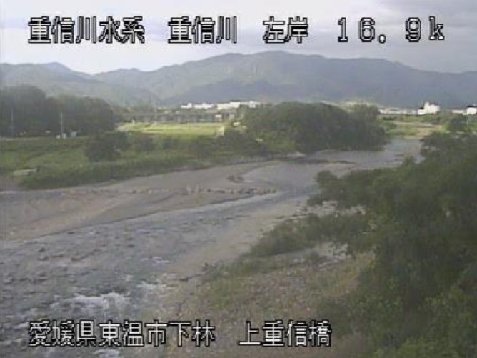 重信川上重信橋ライブカメラ(愛媛県東温市下林)