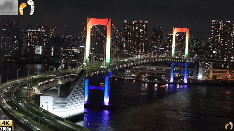 ちんあなレインボーブリッジズームアップライブカメラ(東京都港区台場)