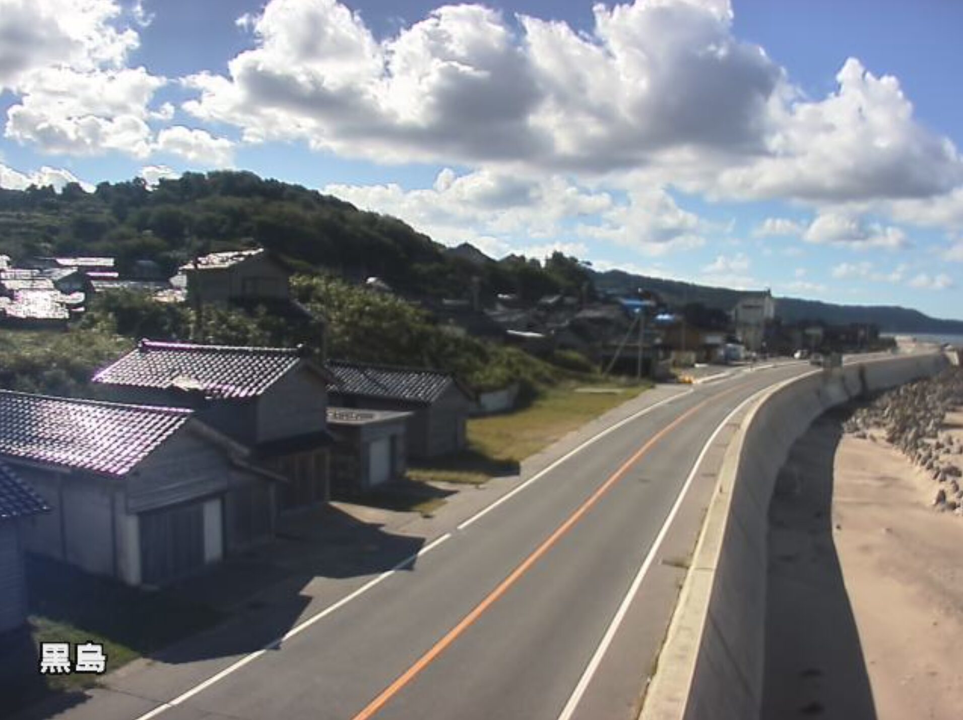 国道249号門前町黒島町ライブカメラ(石川県輪島市門前町黒島町)