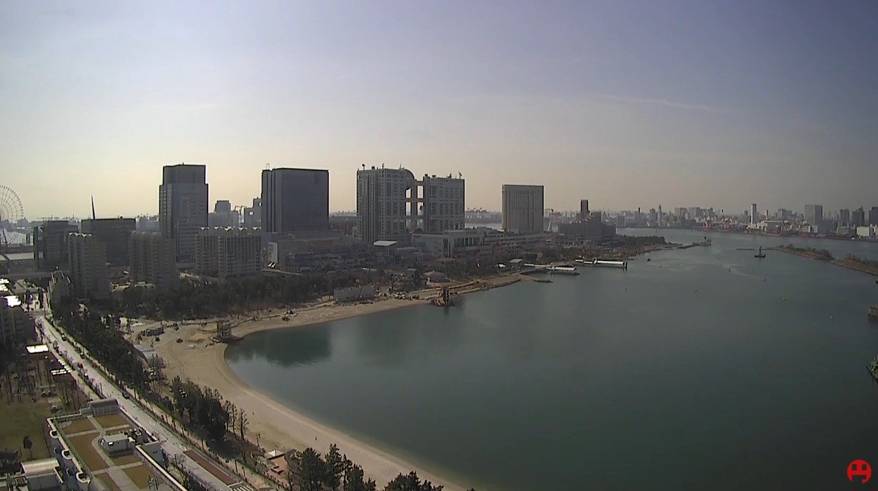 ENDAIBAお台場海浜公園東京オリンピック会場ライブカメラ(東京都港区台場)