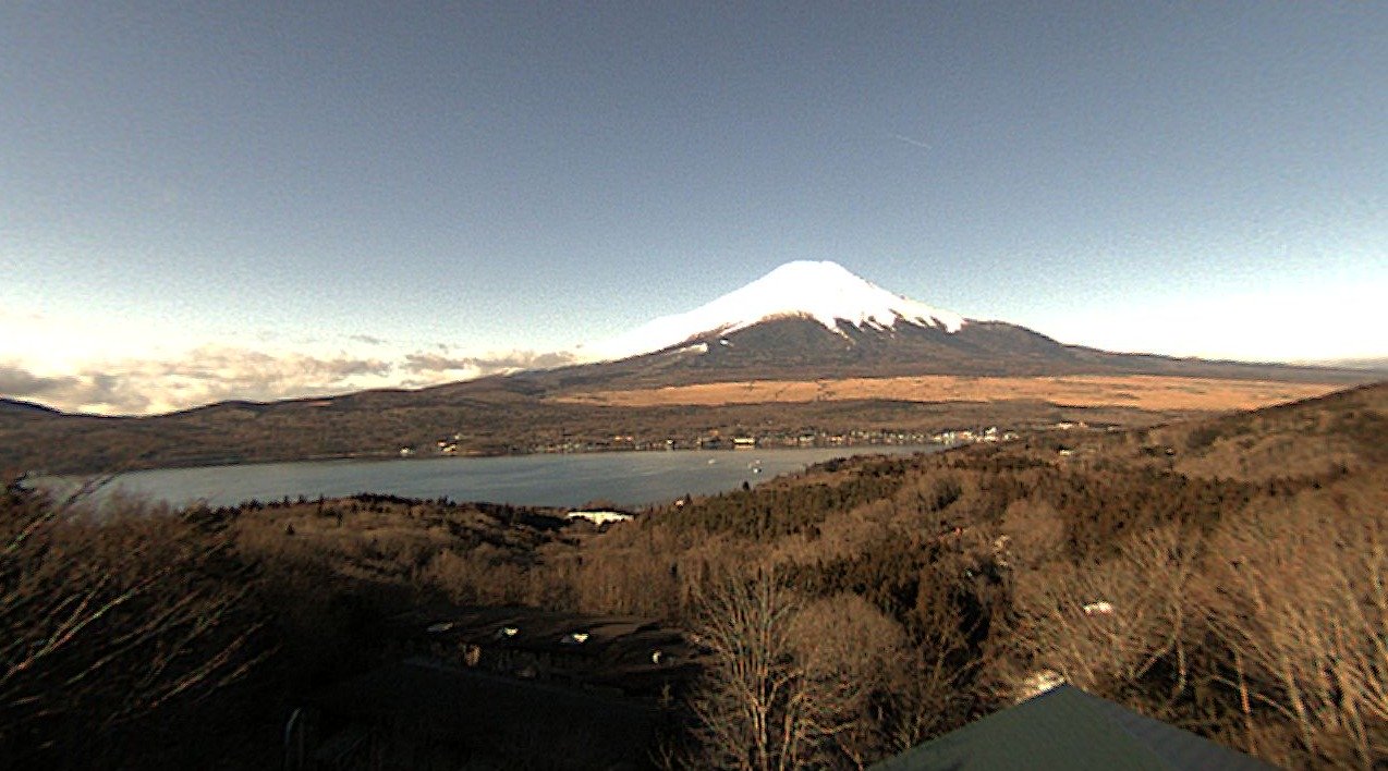 富士五湖TV山中湖高台パノラマ富士山ライブカメラ(山梨県山中湖村平野)