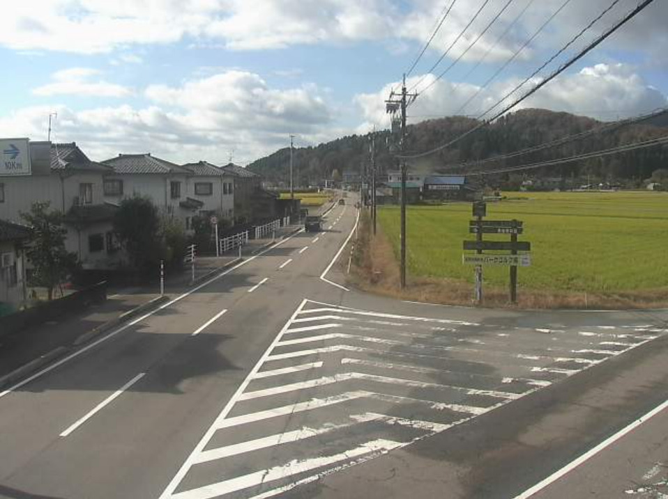 富山県道75号押水福岡線福岡町下向田ライブカメラ(富山県高岡市福岡町下向田)