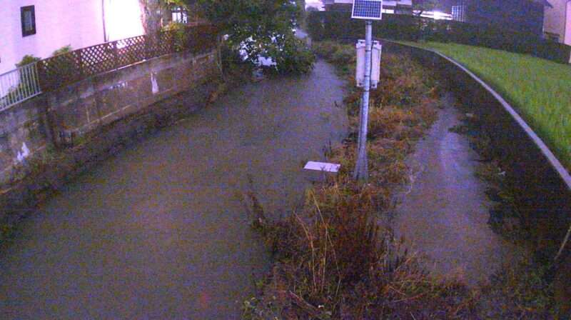 馬場川東浦橋ライブカメラ(石川県金沢市矢木) 2025年9月20日22時5分 大雨河川増水時 氾濫危険水位