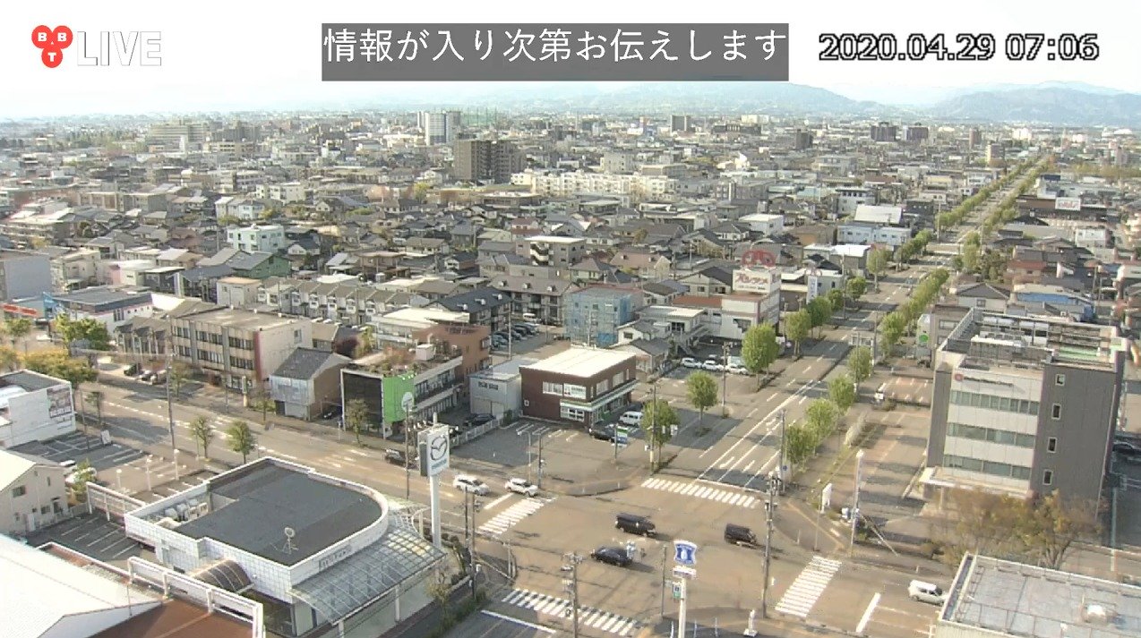 BBT富山テレビ放送富山県内各地ライブカメラ(富山県富山市新根塚町)