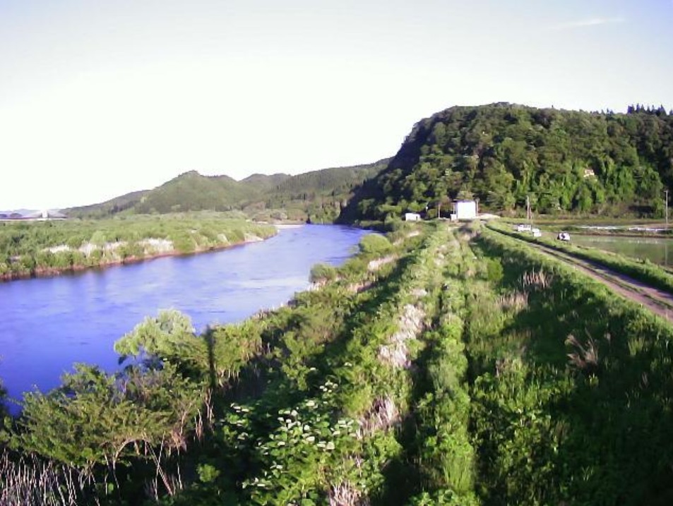 米代川36.8KP左岸ライブカメラ(秋田県能代市二ツ井町麻生)