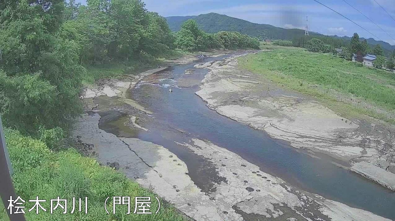 桧木内川門屋ライブカメラ(秋田県仙北市西木町小山田)