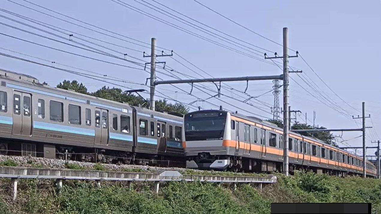 JR中央線日野駅～豊田駅間ライブカメラ(東京都日野市)