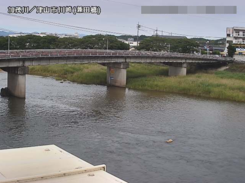 加茂川兼田橋ライブカメラ(岡山県津山市川崎)