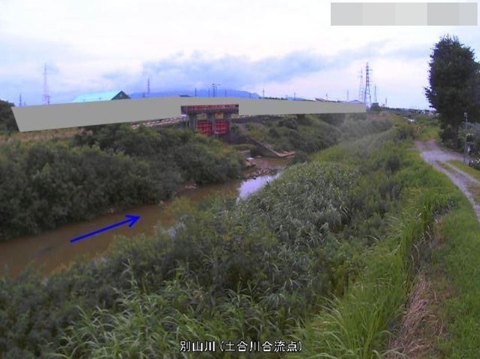 別山川土合川合流点ライブカメラ(新潟県柏崎市下大新田)