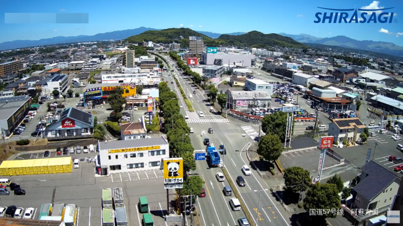 白鷺電気工業国道57号阿蘇方向ライブカメラ(熊本県熊本市東区)