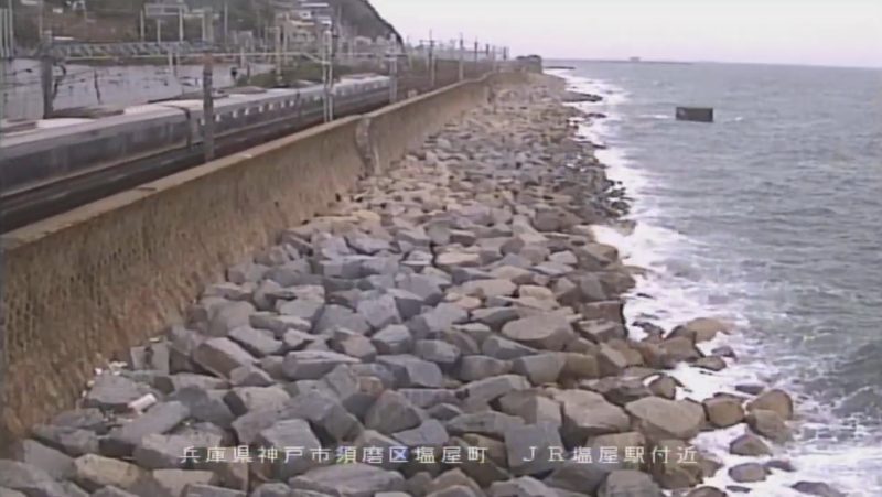 近畿地方整備局東播海岸JR塩屋駅付近ライブカメラ(兵庫県神戸市垂水区)