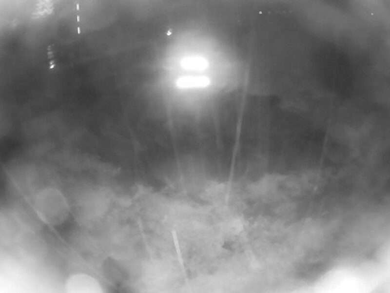 三里川3.0KPライブカメラ(北海道札幌市厚別区上野幌) 2025年9月13日21時50分 大雨増水時 氾濫危険水位