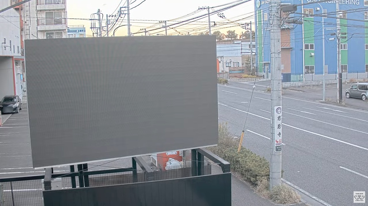 看板市場中原街道沿い大型ビジョンライブカメラ(神奈川県横浜市都筑区)