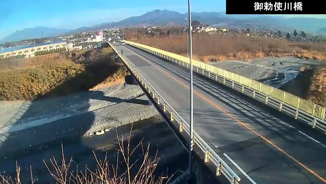 国道42号御勅使川橋ライブカメラ(山梨県南アルプス市六科)
