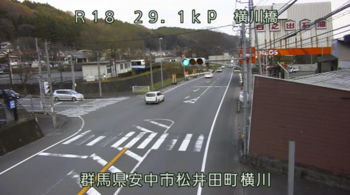 国道18号横川橋ライブカメラ(群馬県安中市松井田町横川)