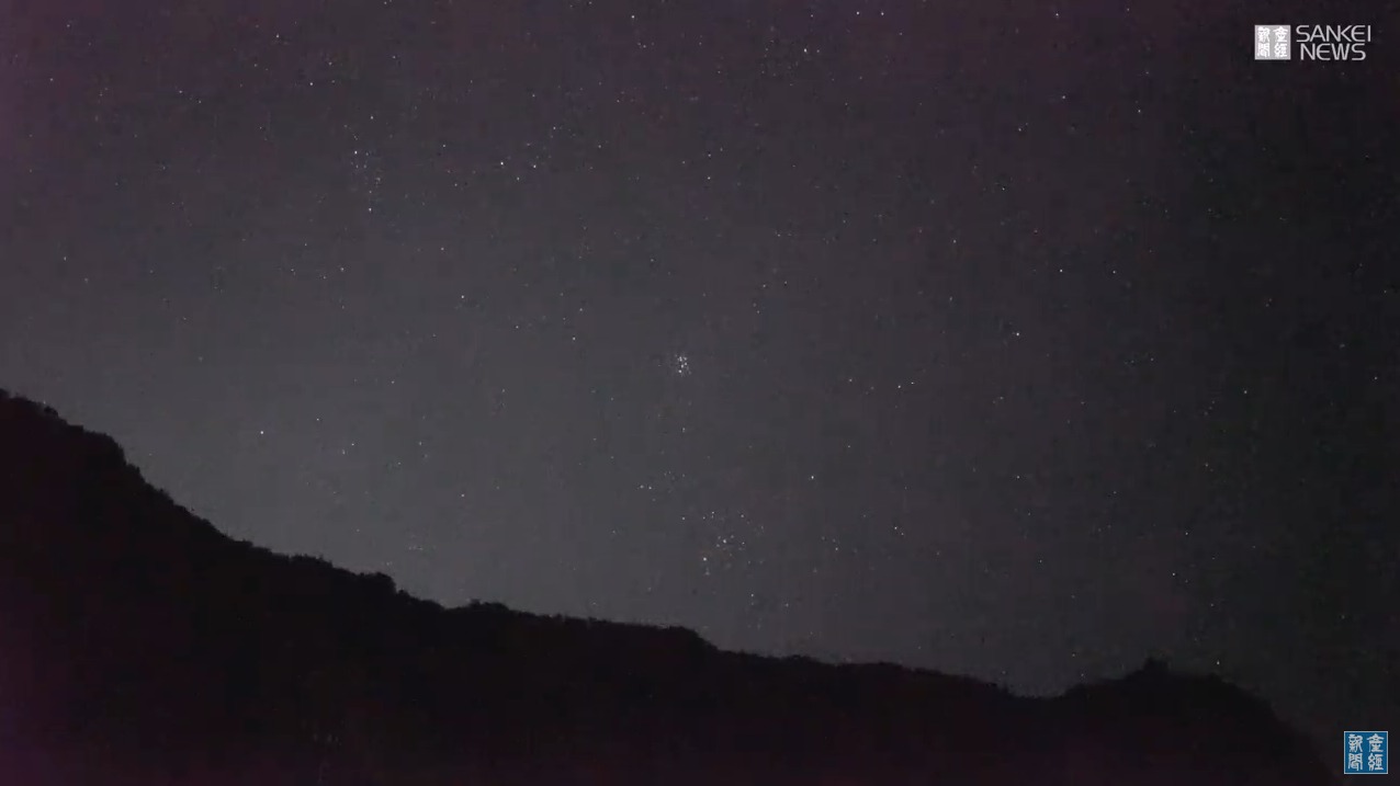 産経ニュースふたご座流星群ライブカメラ(日本国内)