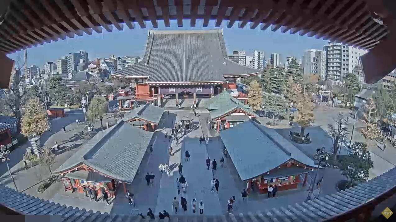 浅草寺境内本堂側ライブカメラ(東京都台東区浅草)