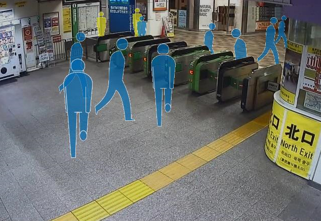JR亀戸駅改札口混雑状況ライブカメラ(東京都江東区亀戸)