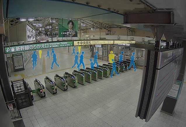 JR上野駅中央改札口混雑状況ライブカメラ(東京都台東区上野)