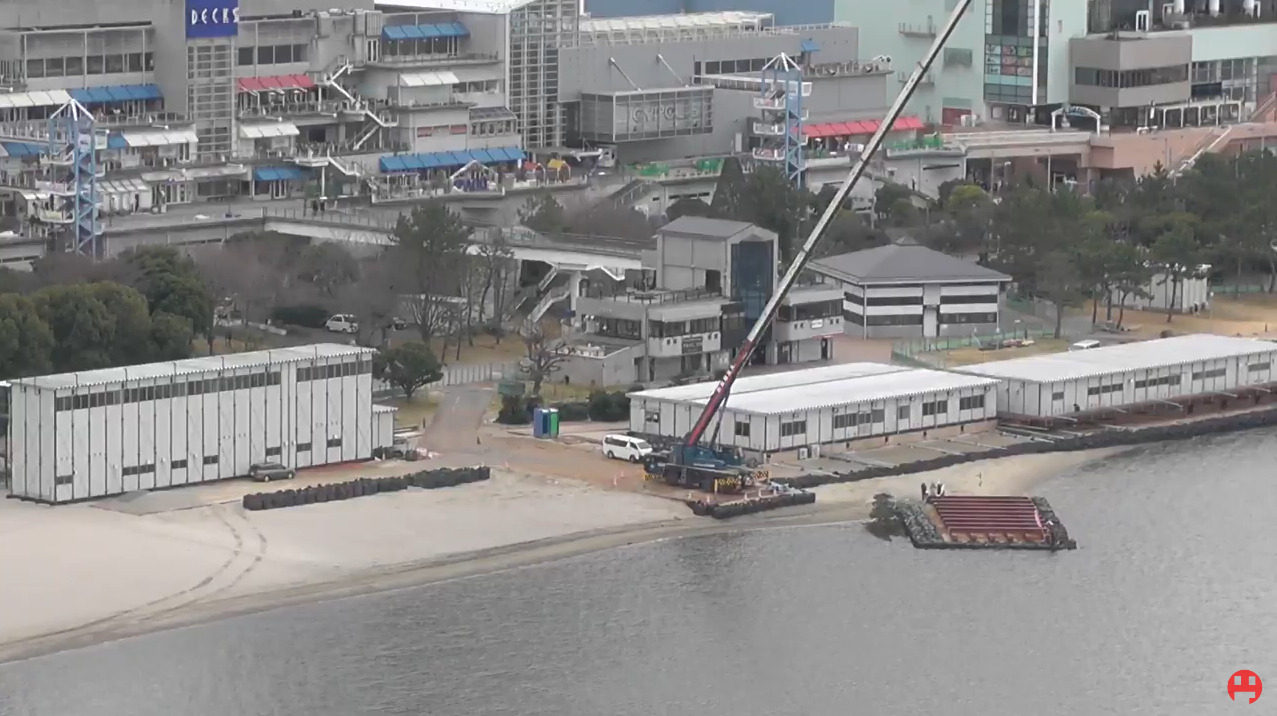 ENDAIBAお台場海浜公園東京オリンピック会場工事進捗状況第2ライブカメラ(東京都港区台場)