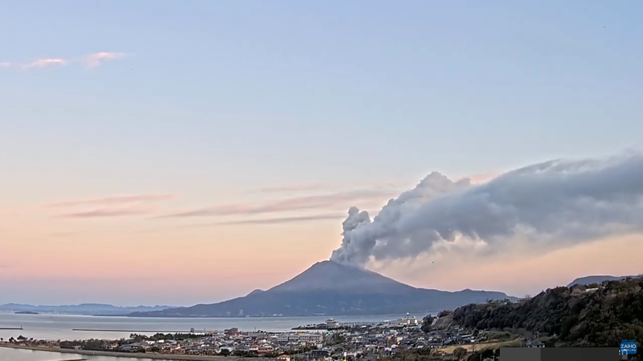 財宝桜島ライブカメラ(鹿児島県垂水市浜平)